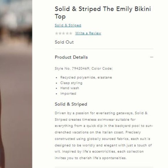 NWT Solid & Striped Bikini Top - Picture 5 of 8